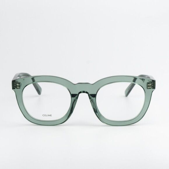 NEW Celine CL5004IN 093 CELINE 3 DOTS Transparent Teal Women Square Eyeglasses - Picture 4 of 12